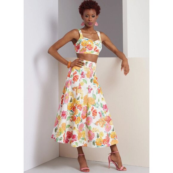 Vogue Patterns V1961 Misses Top Skirt Pants Sewing Pattern Sizes 14-22 - Picture 4 of 7